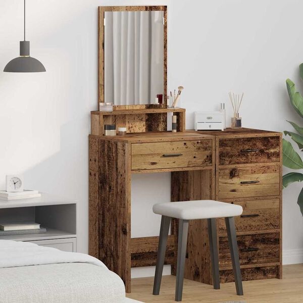 Kaptafel Oudhout 50x41x140 cm Bewerkt Hout - 34% Korting