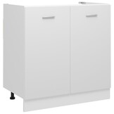 Wastafelonderkast Lyon Wit Bewerkt Hout 80x46x81,5 cm - 34% Korting