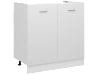 Wastafelonderkast Lyon Wit Bewerkt Hout 80x46x81,5 cm - 34% Korting