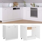 Wastafelonderkast Lyon Wit Bewerkt Hout 80x46x81,5 cm - 34% Korting