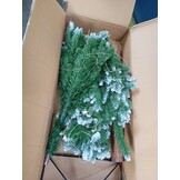 Kunstkerstboom 220 cm - Sneeuw & Houten Stam (53% Korting)