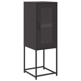 vidaXL Dressoir 36x39x107 cm koudgewalst staal zwart