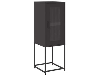 vidaXL Dressoir 36x39x107 cm koudgewalst staal zwart