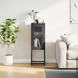vidaXL Dressoir 36x39x107 cm koudgewalst staal zwart