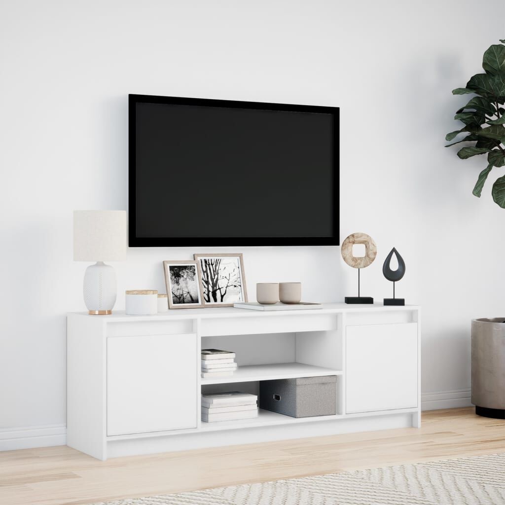 TV-meubel XL met LED, 139,5 cm, Wit - 54% Korting