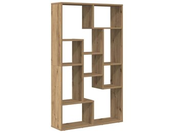 vidaXL Boekenkast 72x20x120 cm bewerkt hout artisanaal eikenkleurig