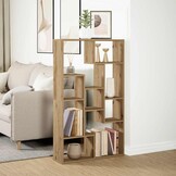 vidaXL Boekenkast 72x20x120 cm bewerkt hout artisanaal eikenkleurig