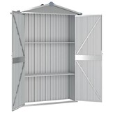 vidaXL Tuinschuur 116x45x175 cm gegalvaniseerd staal grijs