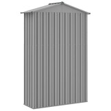 vidaXL Tuinschuur 116x45x175 cm gegalvaniseerd staal grijs