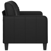 vidaXL Tweezitsbank 120 cm kunstleer zwart
