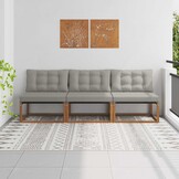 vidaXL 3 st Buiten Midden Sofa Massief Acaciahout Naturel