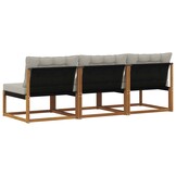vidaXL 3 st Buiten Midden Sofa Massief Acaciahout Naturel