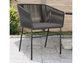 vidaXL Tuinstoelen Set (2x) met Kussens, Poly Rotan Zwart - 34% Korting