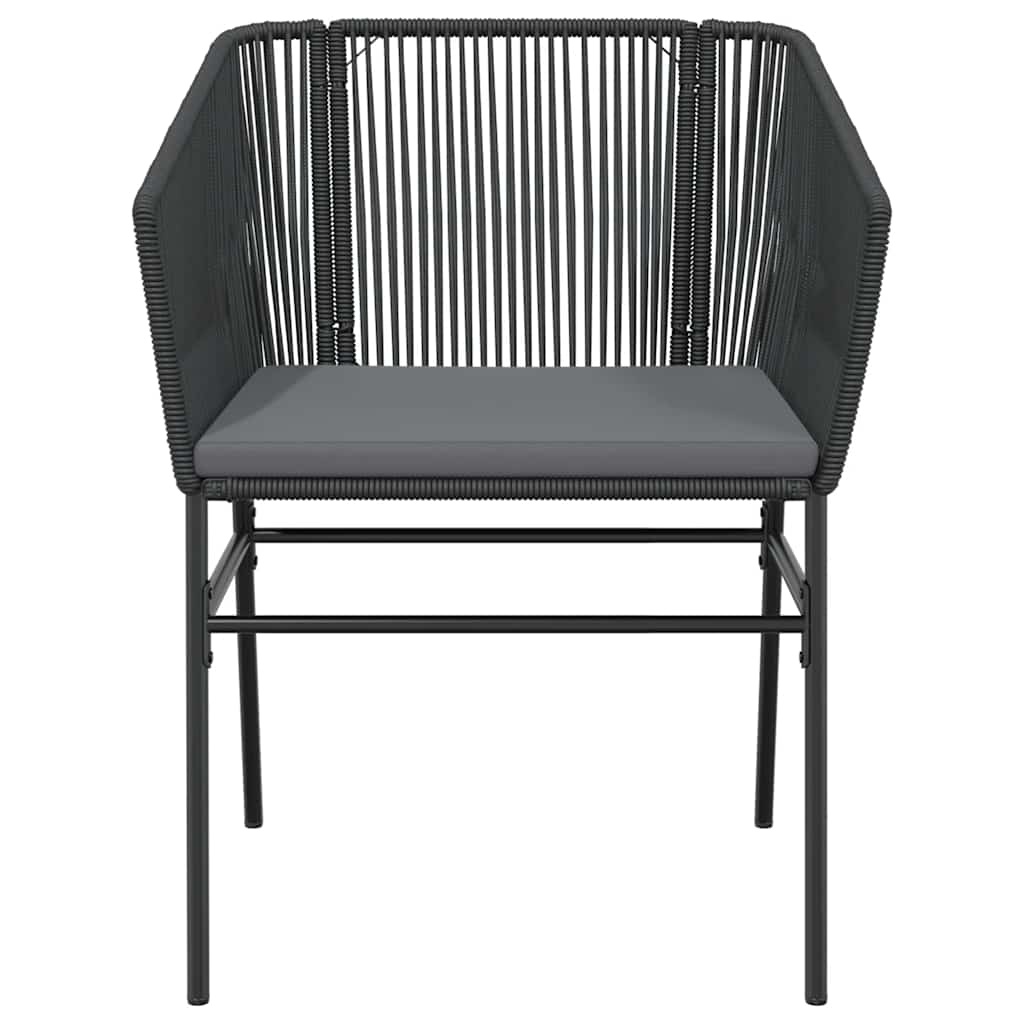 vidaXL Tuinstoelen Set (2x) met Kussens, Poly Rotan Zwart - 34% Korting