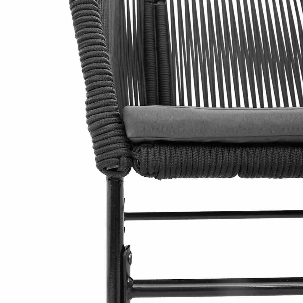 vidaXL Tuinstoelen Set (2x) met Kussens, Poly Rotan Zwart - 34% Korting