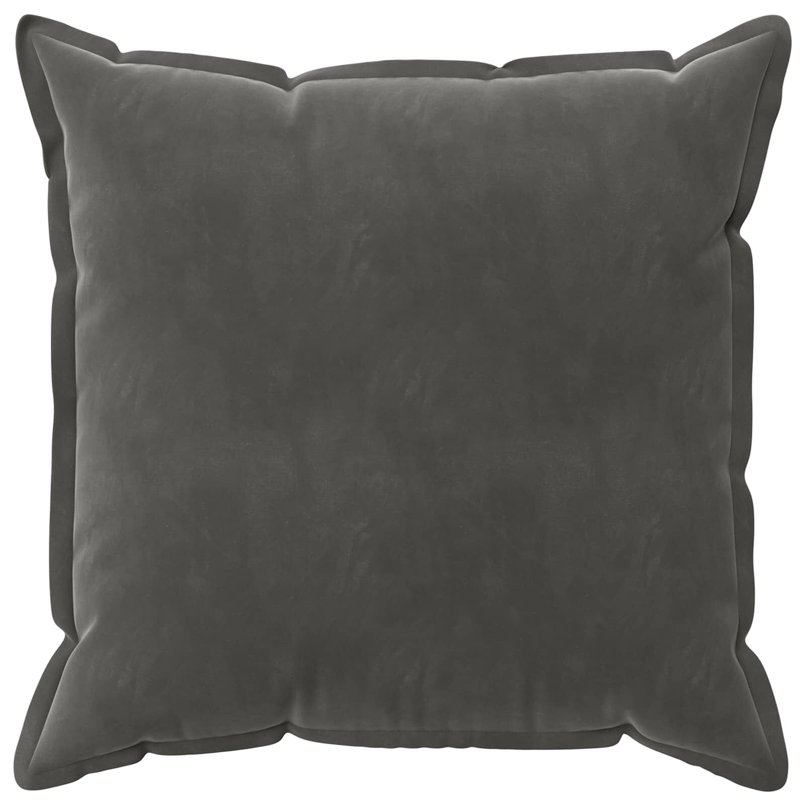 vidaXL Kussensloop 2 st HOUTEN Donkergrijs 70 x 70 cm Fluweel