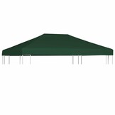 vidaXL Prieeldak 310 g/m² 4x3 m groen