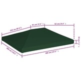 vidaXL Prieeldak 310 g/m² 4x3 m groen