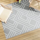 vidaXL Buitenkleed ARAKIL 160x230 cm PP grijs