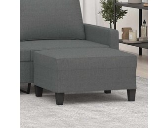 vidaXL Voetenbank 70x55x41 cm stof donkergrijs