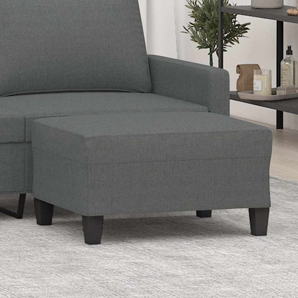 vidaXL Voetenbank 70x55x41 cm stof donkergrijs