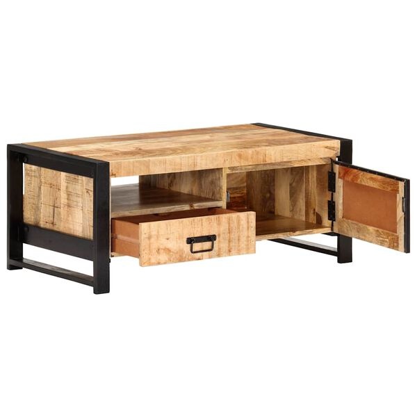 vidaXL Salontafel 100x50x40 cm ruw mangohout