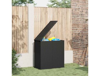 vidaXL Tuinbox 100x49x103,5 cm polyetheen rattan zwart