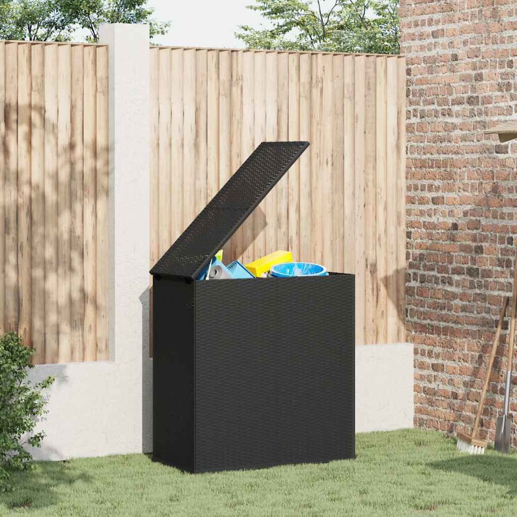 vidaXL Tuinbox 100x49x103,5 cm polyetheen rattan zwart