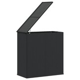 vidaXL Tuinbox 100x49x103,5 cm polyetheen rattan zwart