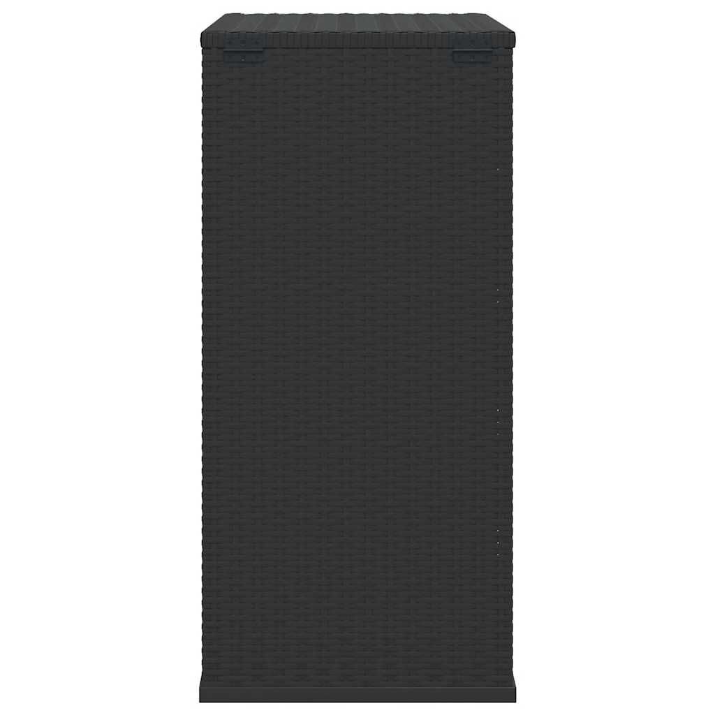 vidaXL Tuinbox 100x49x103,5 cm polyetheen rattan zwart
