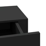 vidaXL Wandschap met lade 60x23,5x10 cm MDF zwart