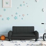 vidaXL Kinderbank 70x45x30 cm kunstleer zwart