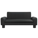 vidaXL Kinderbank 70x45x30 cm kunstleer zwart