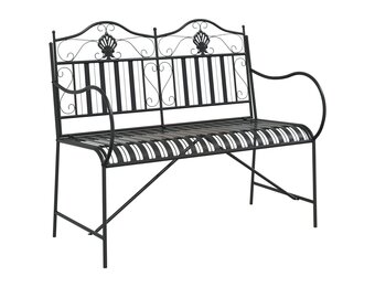 vidaXL Tuinbank 2 -Seater 103,5 x 59 x 89 cm Staal Zwart