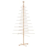 vidaXL Kerstdecoratie kerstboom 210 cm massief grenenhout
