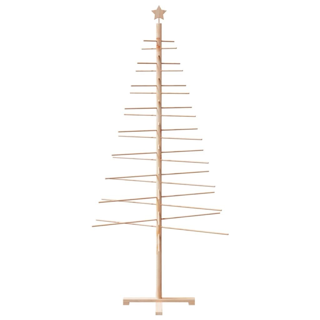vidaXL Kerstdecoratie kerstboom 210 cm massief grenenhout