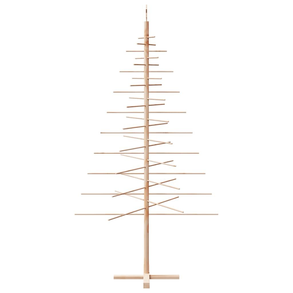 vidaXL Kerstdecoratie kerstboom 210 cm massief grenenhout