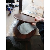 vidaXL Toiletzitting Bruin 44 x 38 cm Bewerkt hout