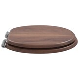 vidaXL Toiletzitting Bruin 44 x 38 cm Bewerkt hout