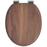 vidaXL Toiletzitting Bruin 44 x 38 cm Bewerkt hout