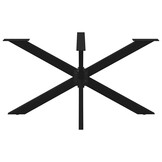 vidaXL Eettafelpoot spider vorm 150x78x(72-73) cm staal zwart