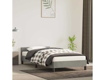 vidaXL Bedframe zonder matras 90x190 cm fluweel lichtgrijs