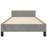vidaXL Bedframe zonder matras 90x190 cm fluweel lichtgrijs