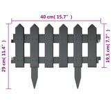 vidaXL Gazonranden 25 st 10 m PP antracietkleurig
