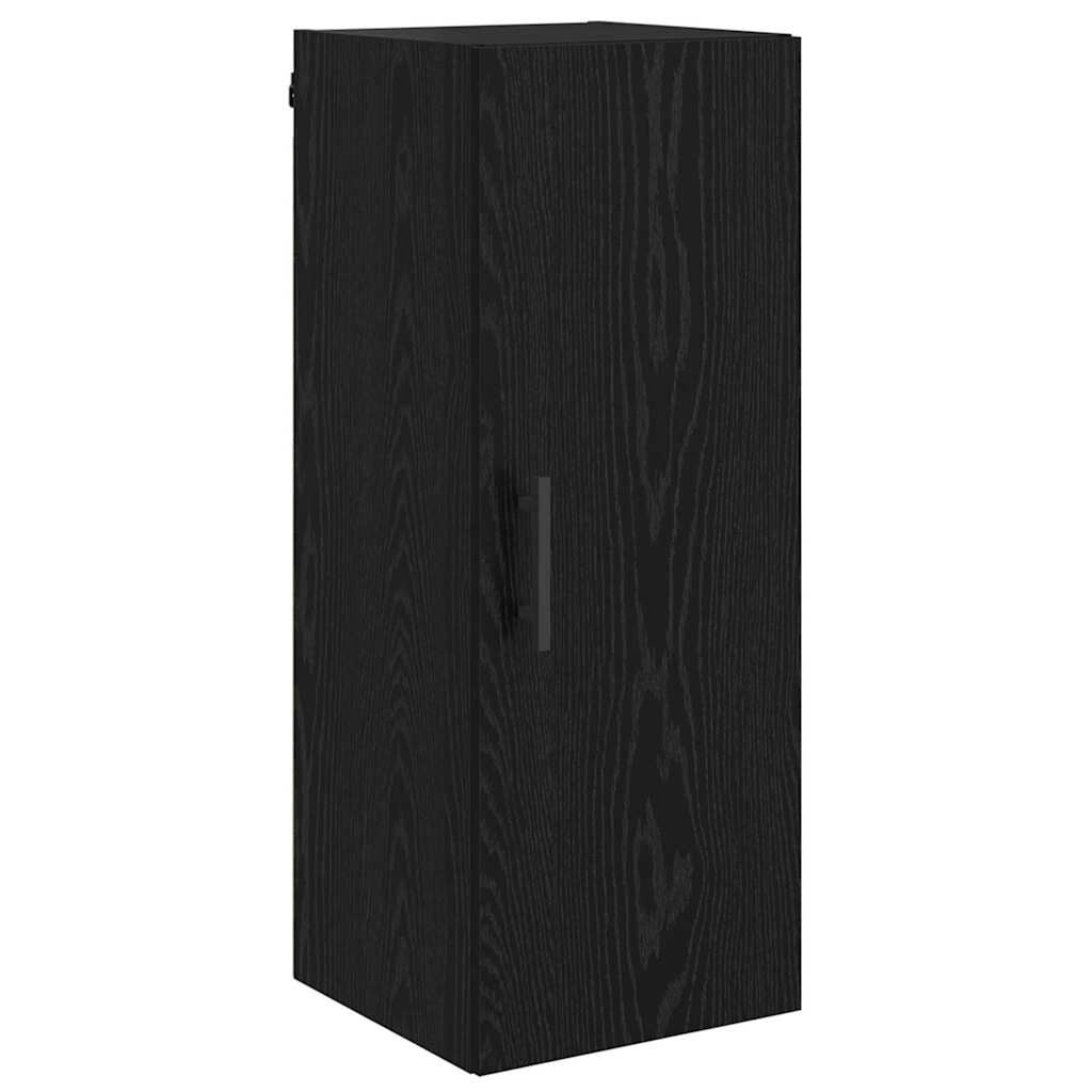 vidaXL Wandkast Zwart Eiken 34,5 x 34 x 90 cm Bewerkt hout
