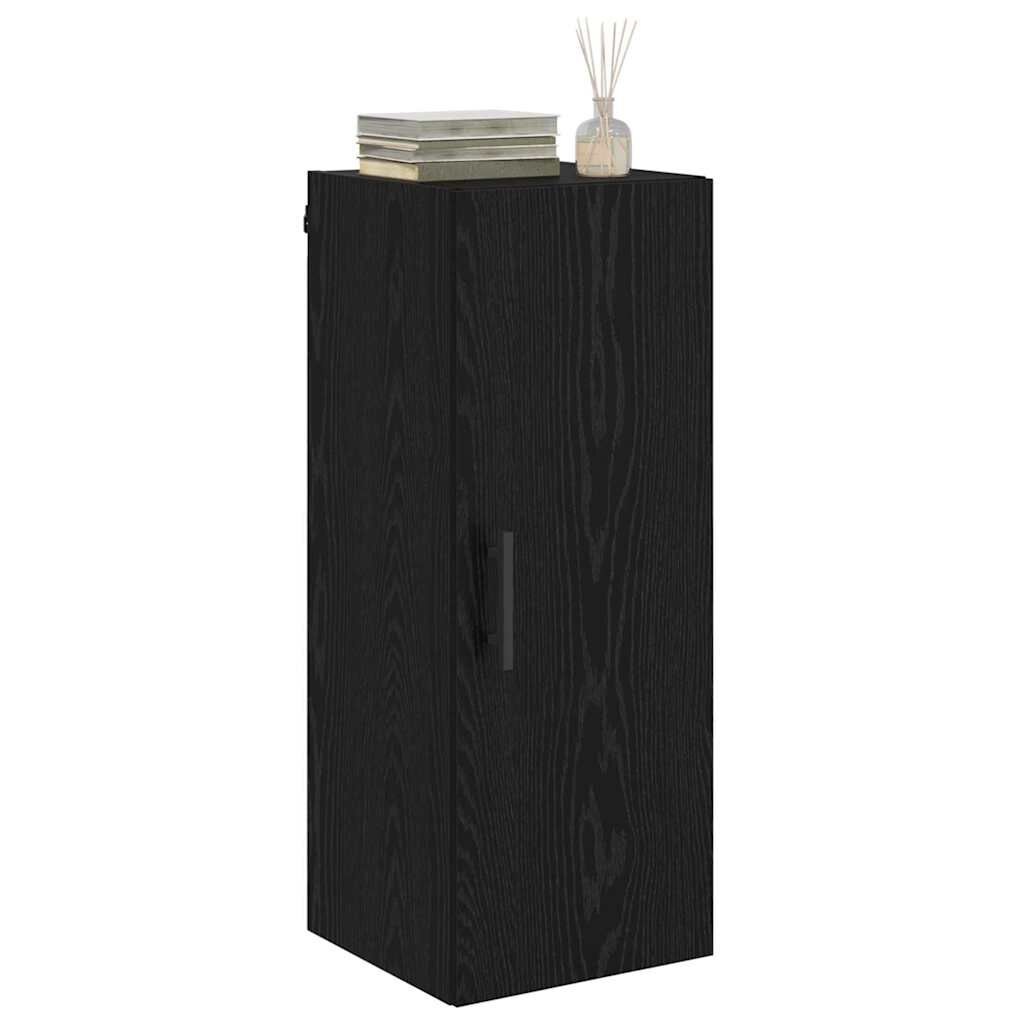 vidaXL Wandkast Zwart Eiken 34,5 x 34 x 90 cm Bewerkt hout