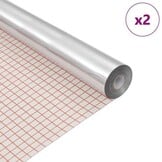 vidaXL Zelfklevende Spiegelfolie 90 x 200 cm 2 st zilver PET