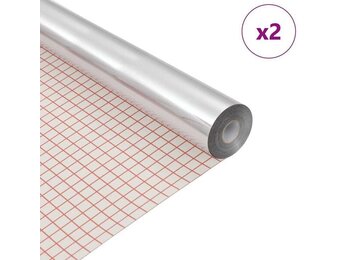 vidaXL Zelfklevende Spiegelfolie 90 x 200 cm 2 st zilver PET