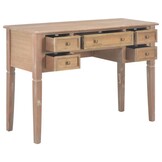 vidaXL Schrijftafel 109,5x45x77,5 cm hout bruin