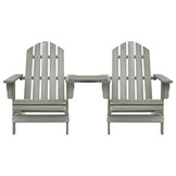 vidaXL Tuinstoelen Adirondack met tafeltje massief vurenhout grijs